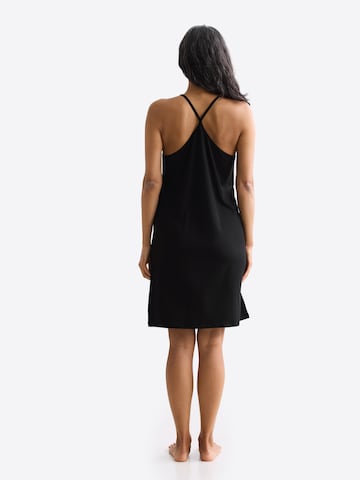 Erlich Textil Nachthemd in Schwarz