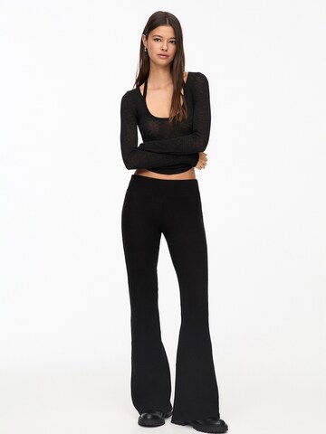 Pull&Bear Flared Trousers in Black
