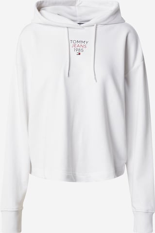 Tommy Jeans Sweatshirt 'Essential' i hvid: forside