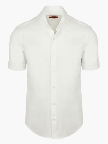 Suitable Slim fit Button Up Shirt in White: front