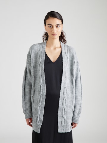 ABOUT YOU Knit Cardigan 'Anja ' in Grey: front