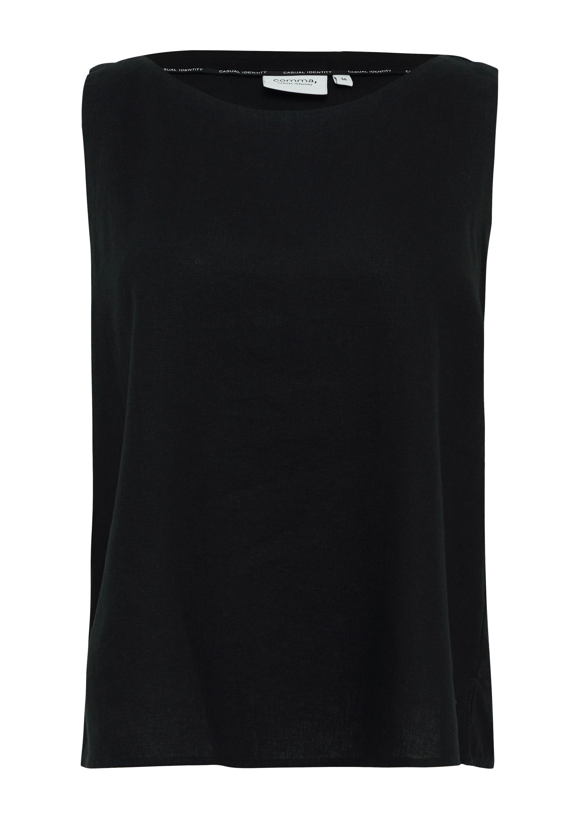 comma casual identity Bluse in Schwarz: Vorderseite