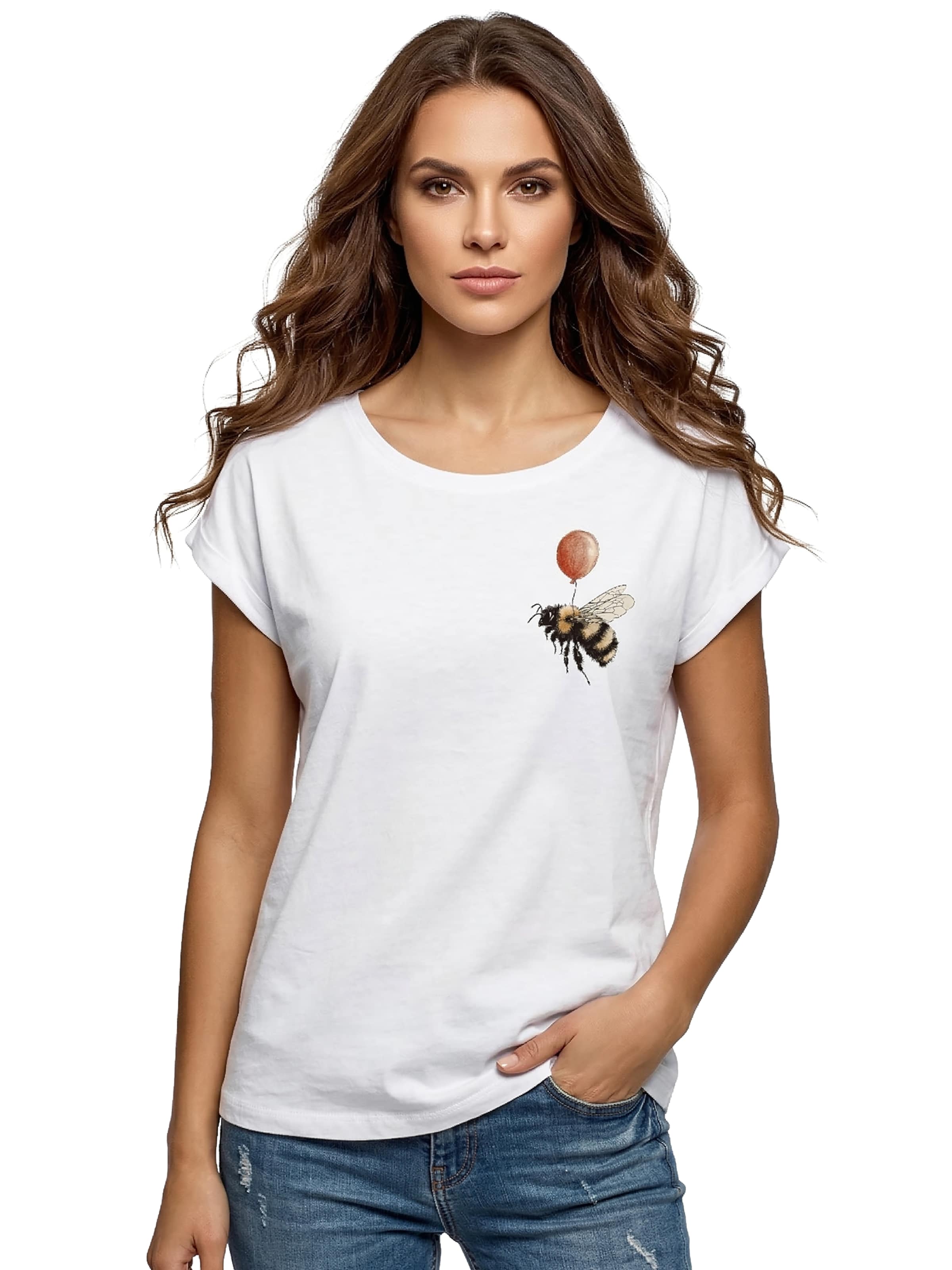 MAKAYA Shirt 'Flughilfe' in White: front
