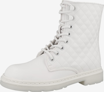 Dockers by Gerli Lace-Up Ankle Boots in White: front