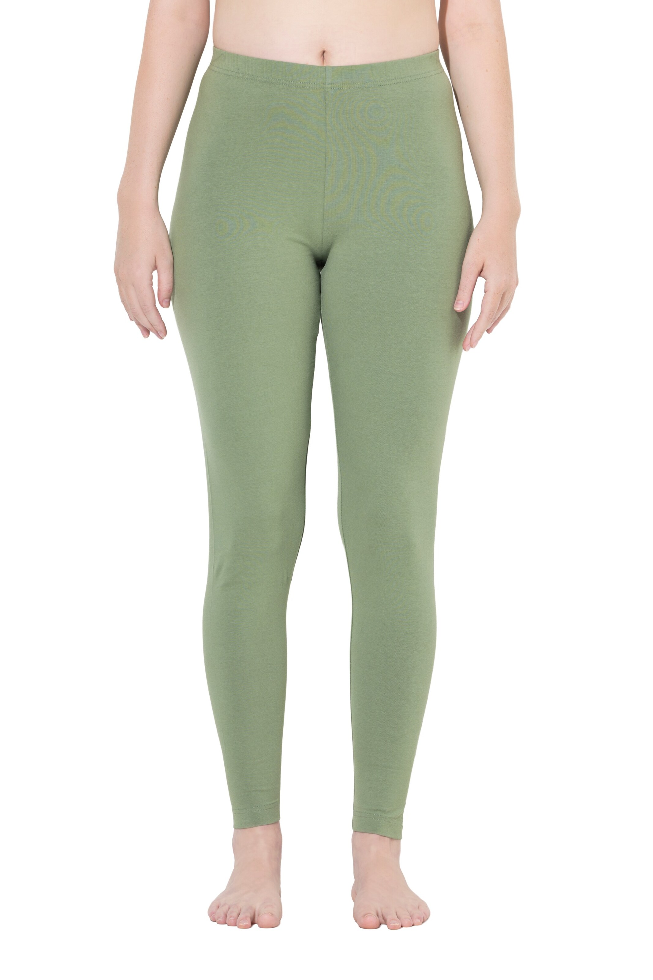 Ulla Popken Skinny Leggings in Grün: Vorderseite