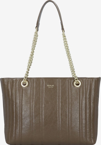 Borsa a spalla di REPLAY in marrone: frontale