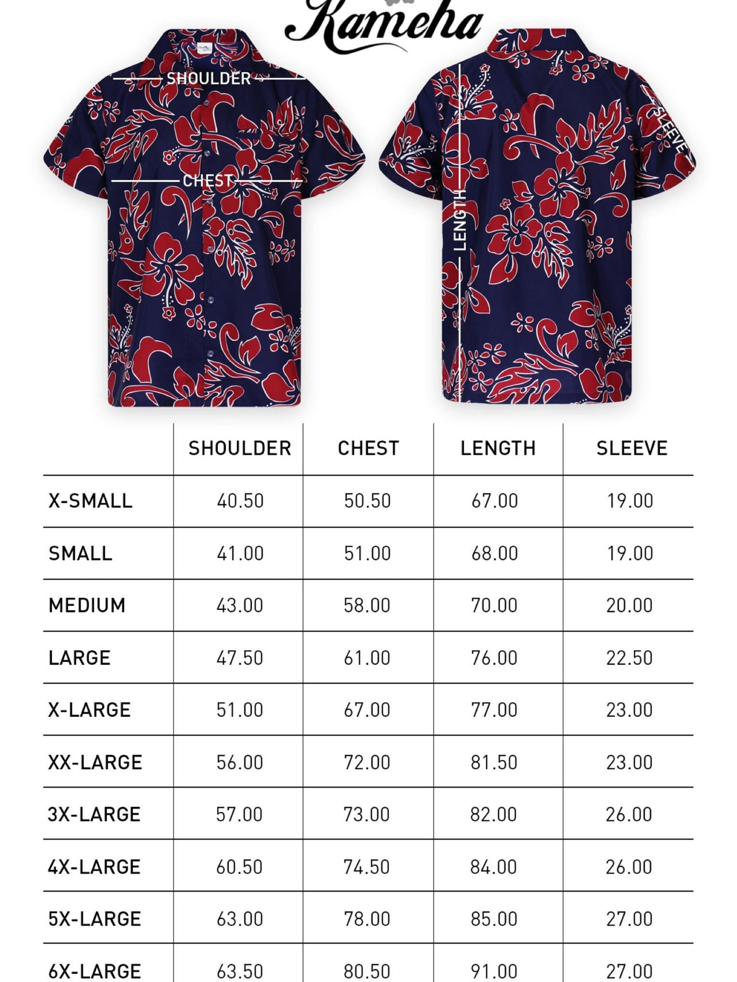 King Kameha Shirt 'Hibiscus Blue Line' in Rood