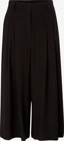 s.Oliver BLACK LABEL Wide Leg Hose in Schwarz: predná strana