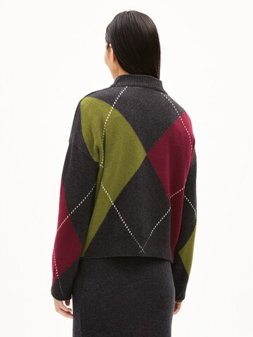ARMEDANGELS Oversized sweater ' AAELGIAS ARGYLE ' in Grey