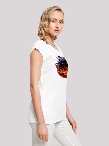 F4NT4STIC T-Shirt 'Basketball Sports Collection On FIRE' in Weiß