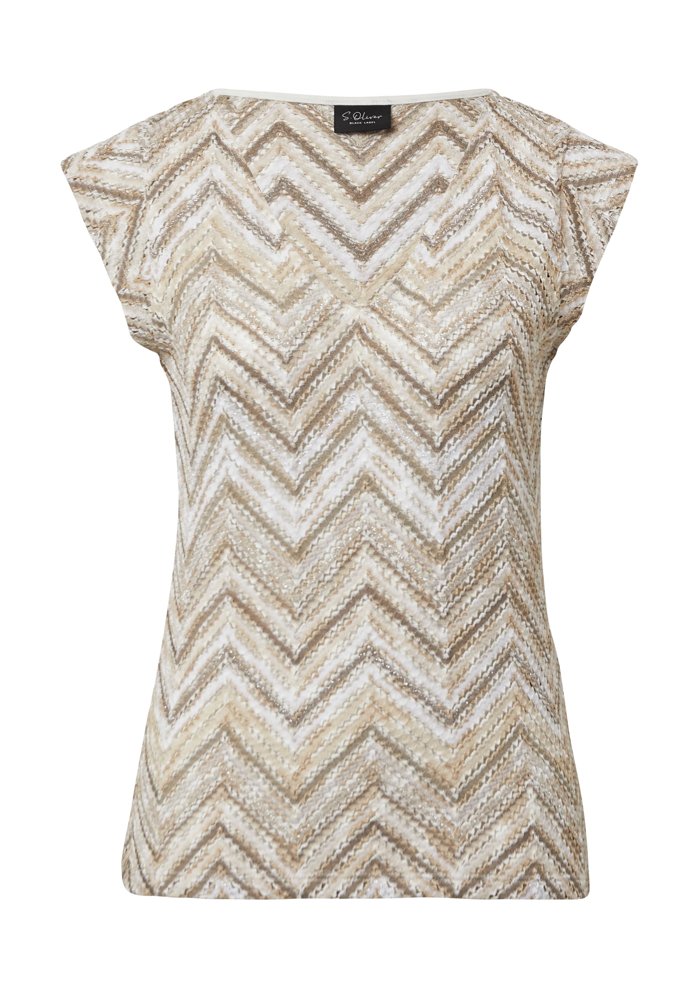 s.Oliver BLACK LABEL Stricktop in Beige: Vorderseite