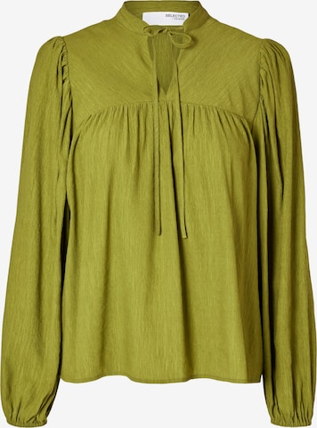 SELECTED - Blusa 'SLFKATERINE' en verde: frente