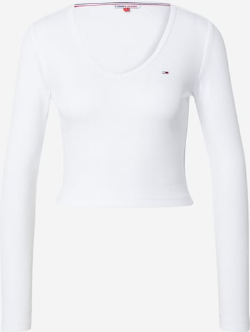 T-shirt Tommy Jeans en blanc : devant