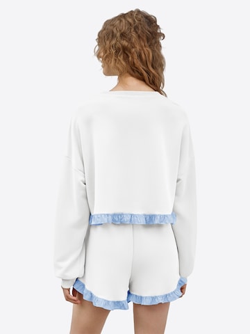 Imily Bela Hlačni kostim | bela barva: zadnja stran