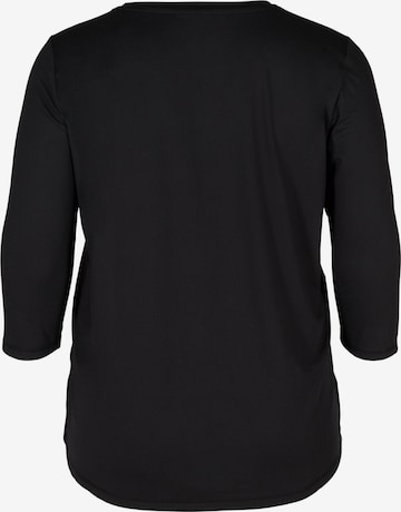 Active by Zizzi Shirt 'ABASIC ONE' in Zwart