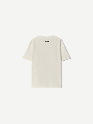 T-Shirt 'STITCH' Bershka en blanc