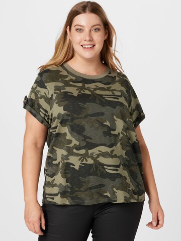 T-shirt River Island Plus en vert : devant