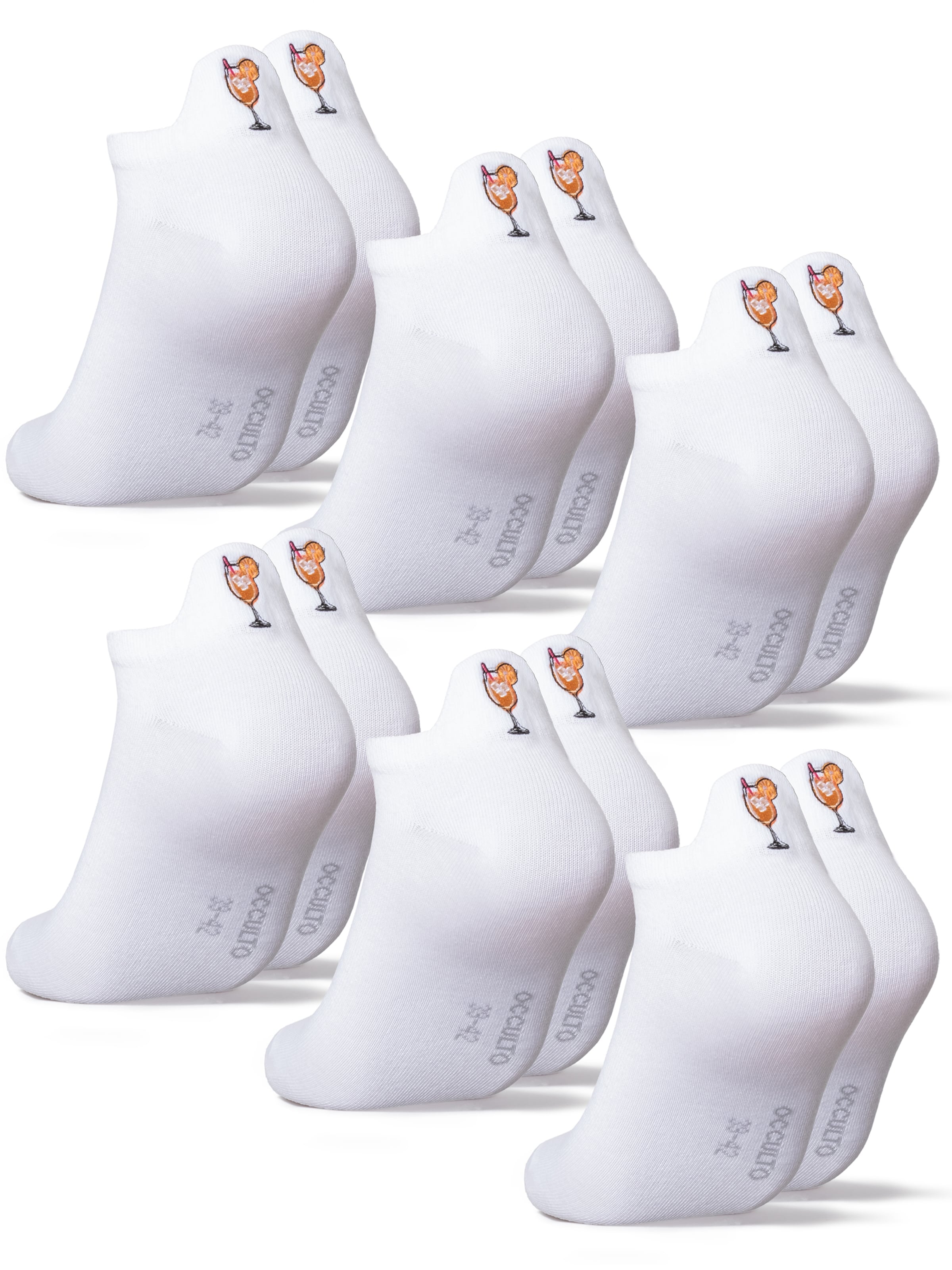 Occulto Ankle Socks 'Luca' in Orange: front