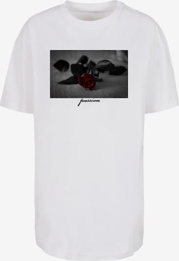 Maglietta 'Passion Rose' Mister Tee di colore grigio / rosso / nero / bianco, Visualizzazione prodotti