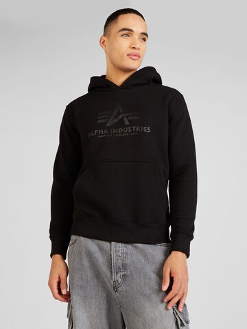 ALPHA INDUSTRIES Sweatshirt in Black: front