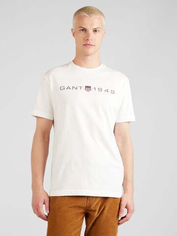 T-Shirt GANT en blanc : devant