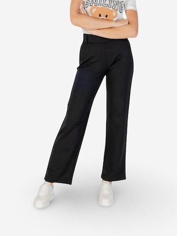 regular Pantaloni 'ONLPOPTRASH LIFE MW STRAIGHT PNT NOOS 15341829' di ONLY in nero: frontale