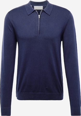 Pull-over 'SLHBerg' SELECTED en bleu : devant