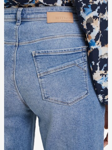 Betty & Co Regular High Waisted-Jeans gerader Schnitt in Blau