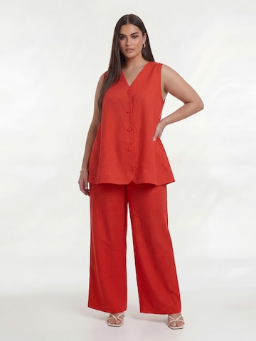 YOEK Wide leg Pants in Red