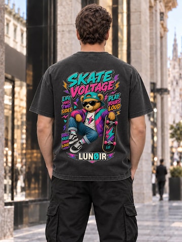 LUNØIR Studio Shirt 'Skate Voltage'‌‌‌‌‌ in Schwarz