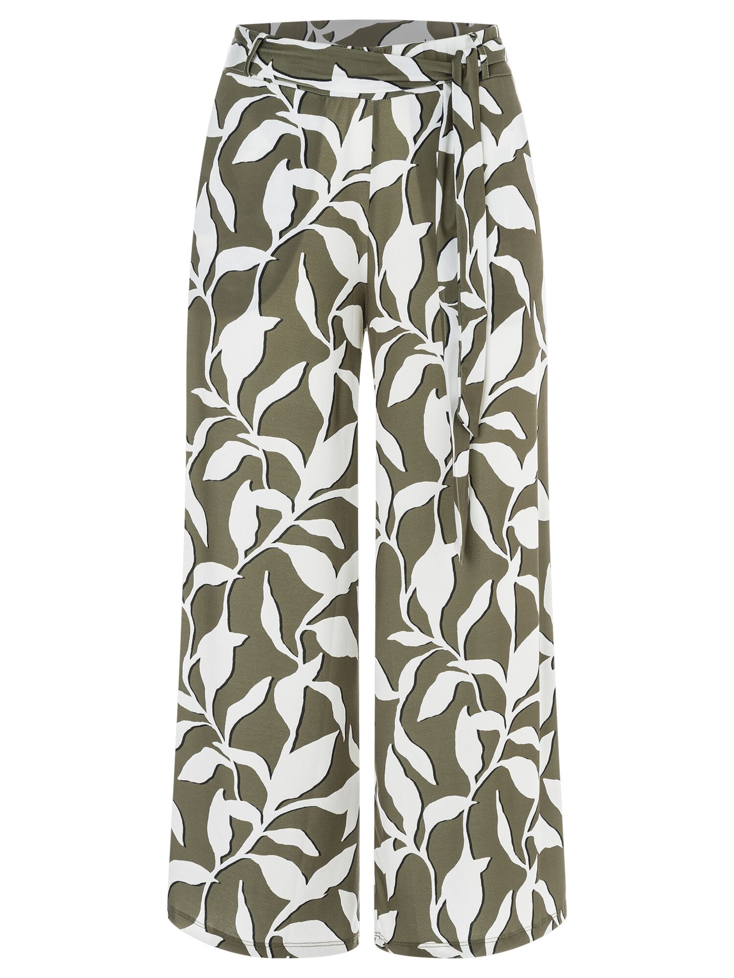 MORE & MORE Wide Leg Hose in Grün: Vorderseite