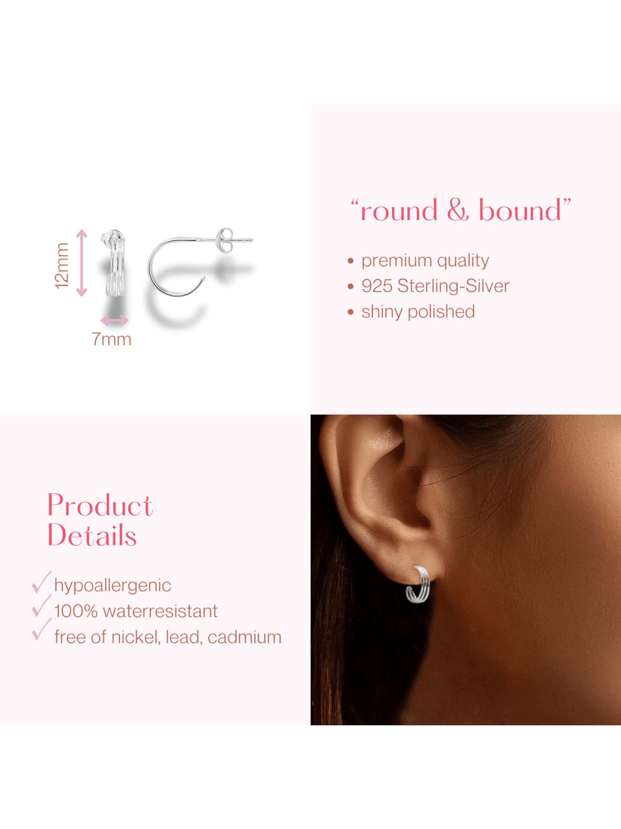 ARS-ARGENTI Earrings 'ROUND & BOUND' in Silver