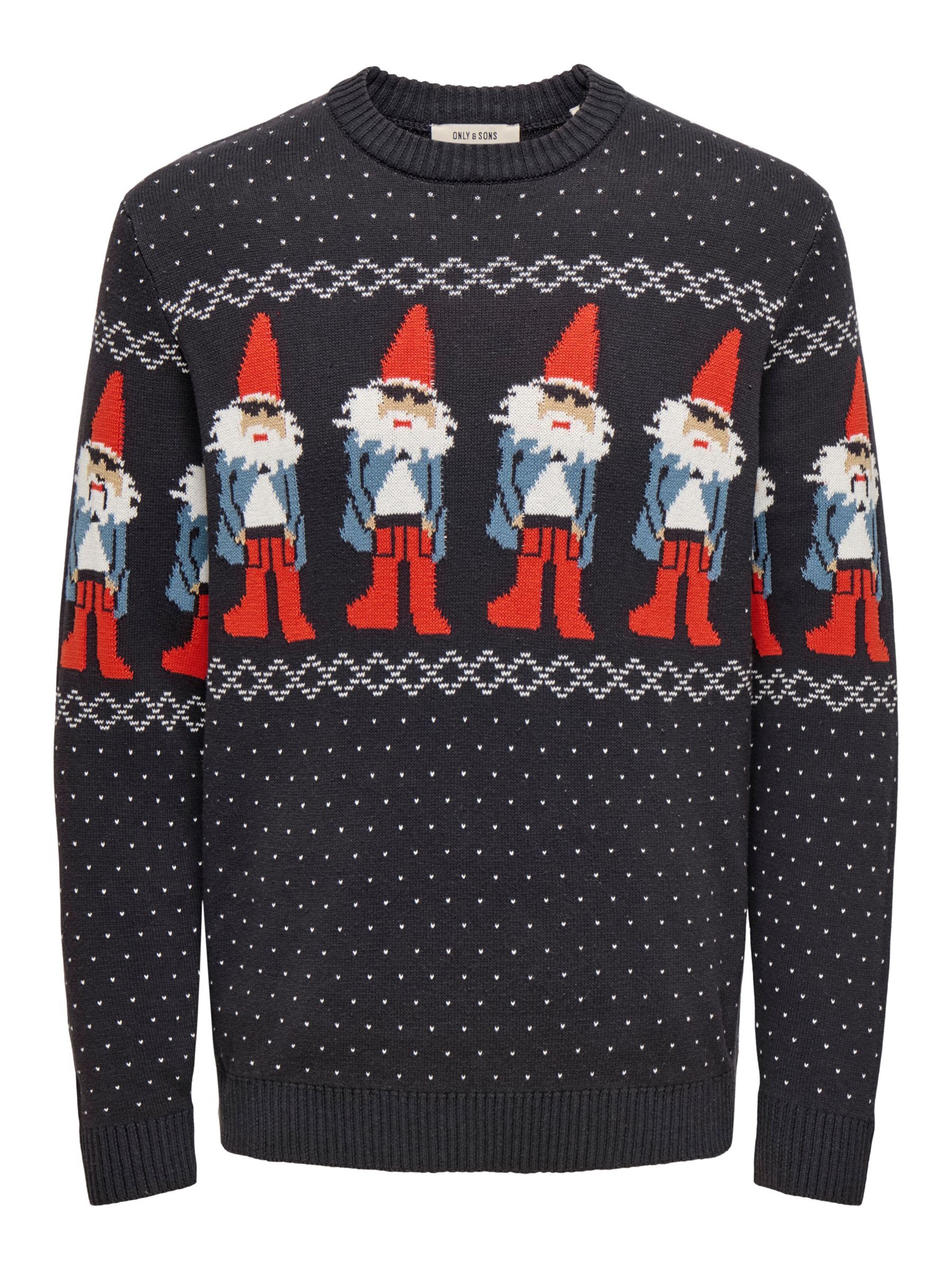 Only & Sons Trui 'ONSX-Max' in Grijs: voorkant