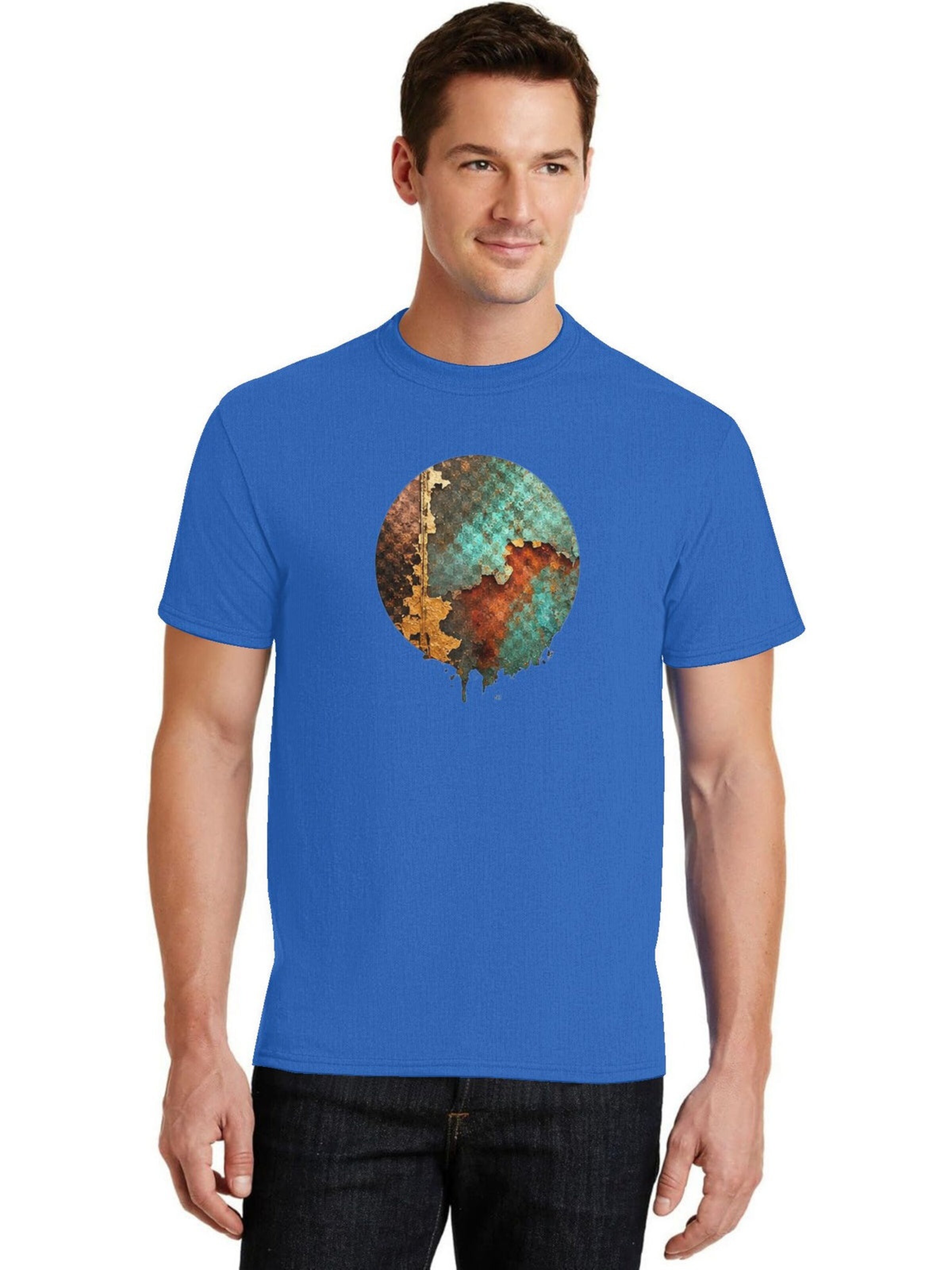 HUSKSWARE Shirt 'Grafik'‌‌‌‌ in Blau: Vorderseite