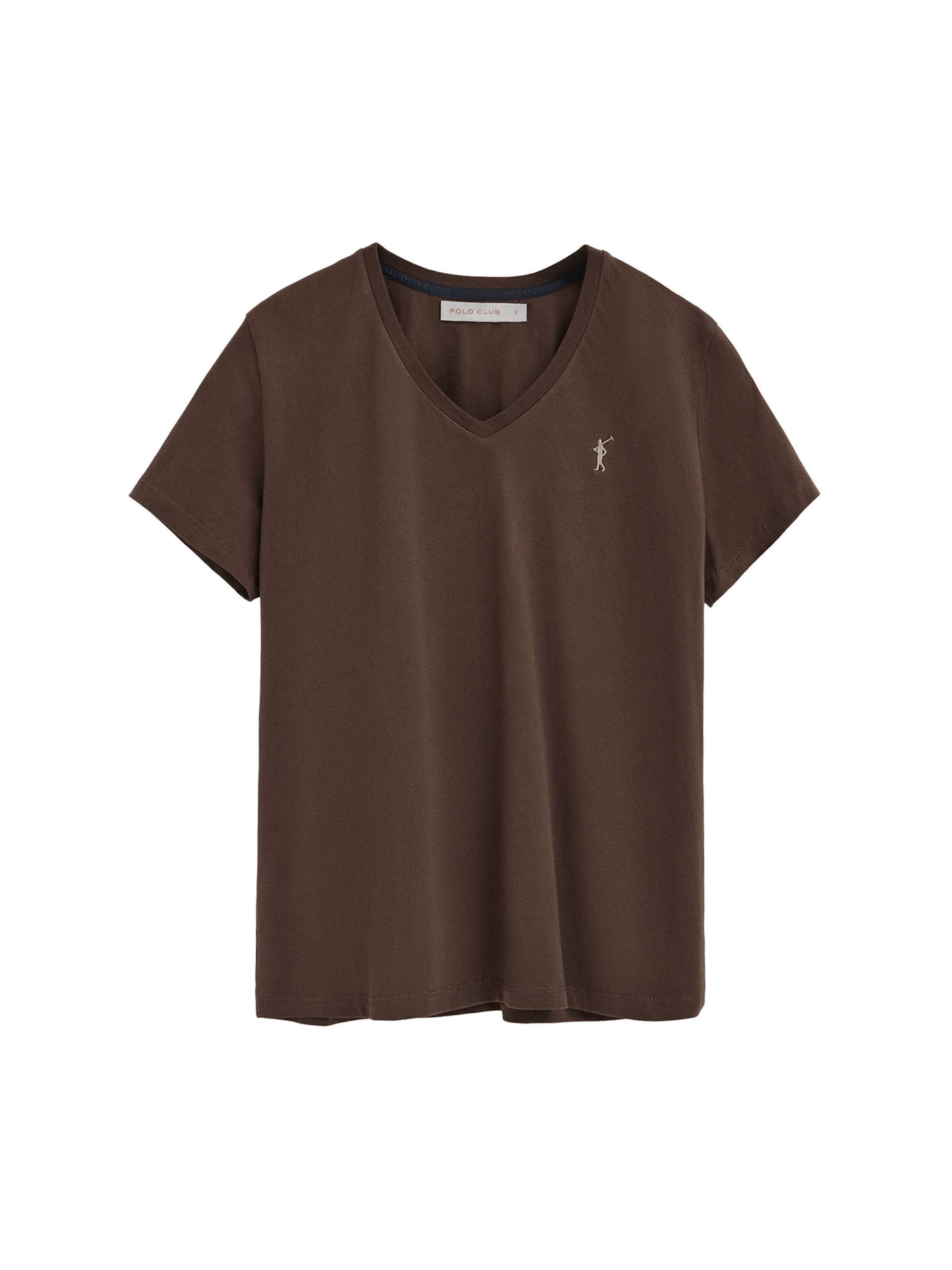 Polo Club T-Shirt in Braun: Vorderseite
