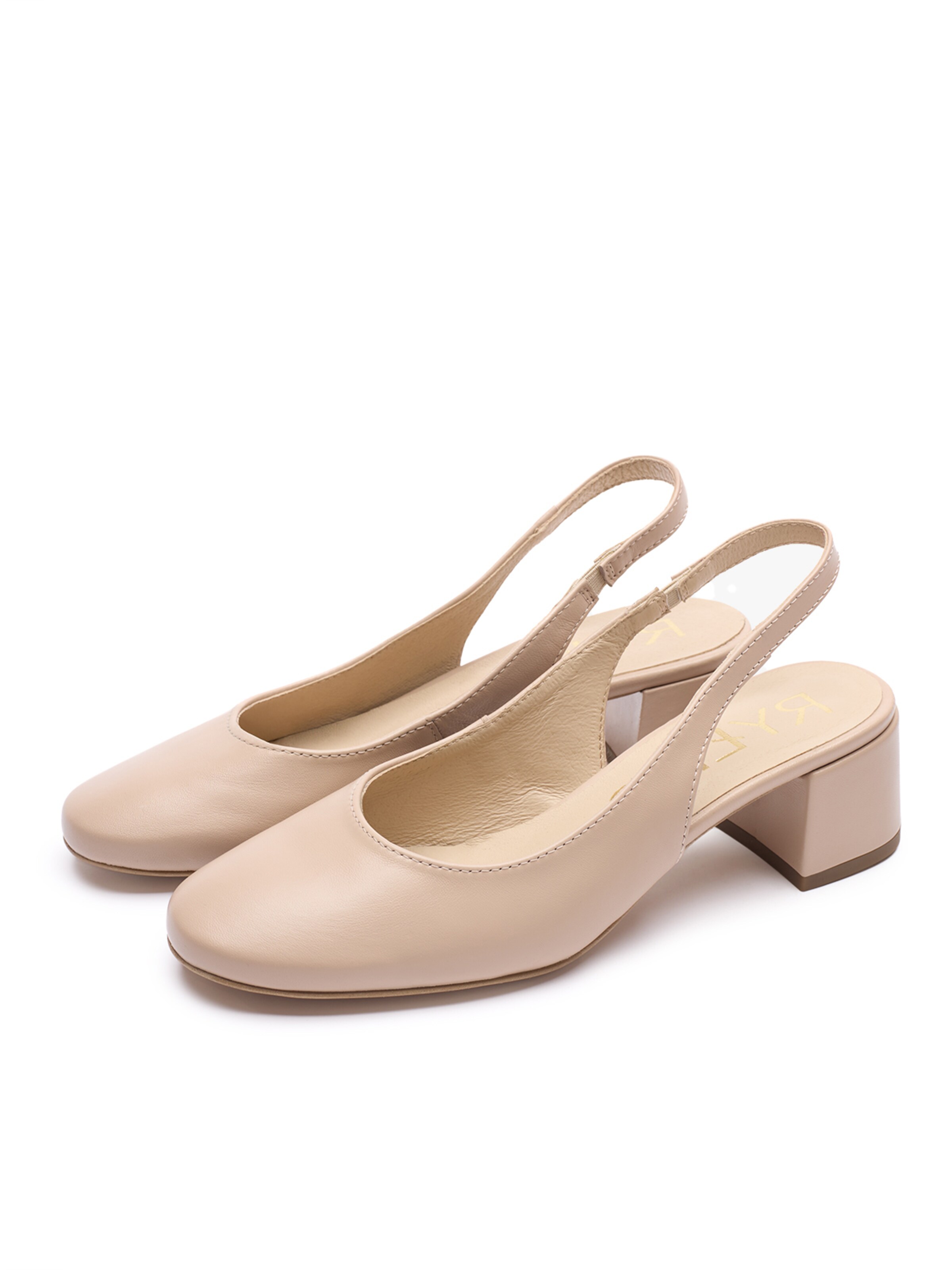 RYŁKO Лодочки с открытой пяткой в Бежевый