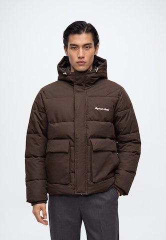 JACK & JONES Зимно яке 'JORNORREBRO' в кафяво: отпред
