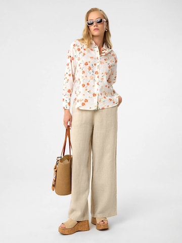 DIMI Wide leg Pants 'Weite Damen Leinenhose' in Beige
