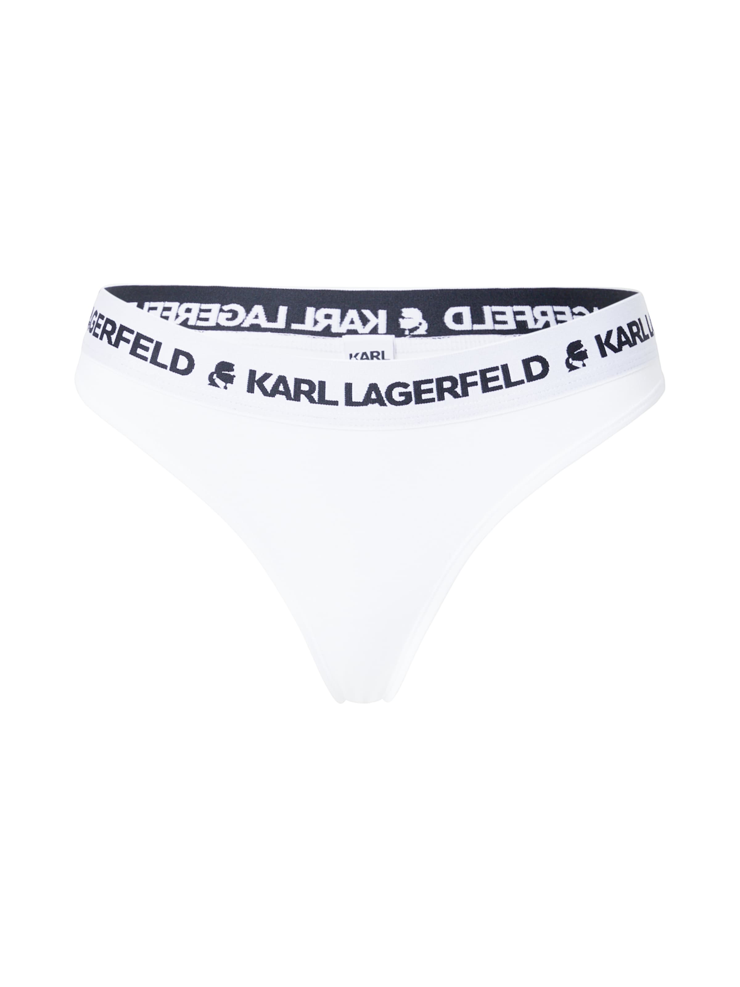 Tanga de la Karl Lagerfeld pe alb: față