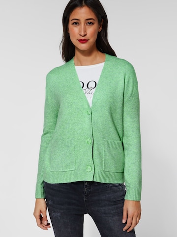 STREET ONE Knit Cardigan in Green