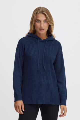 Fransa Kapuzenstrickpullover 'ERETTA' in Blau: predná strana