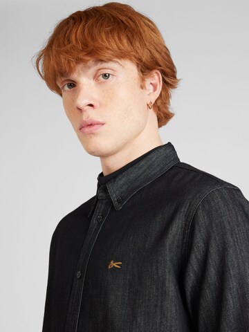 DENHAM Regular fit Button Up Shirt 'RICH' in Black