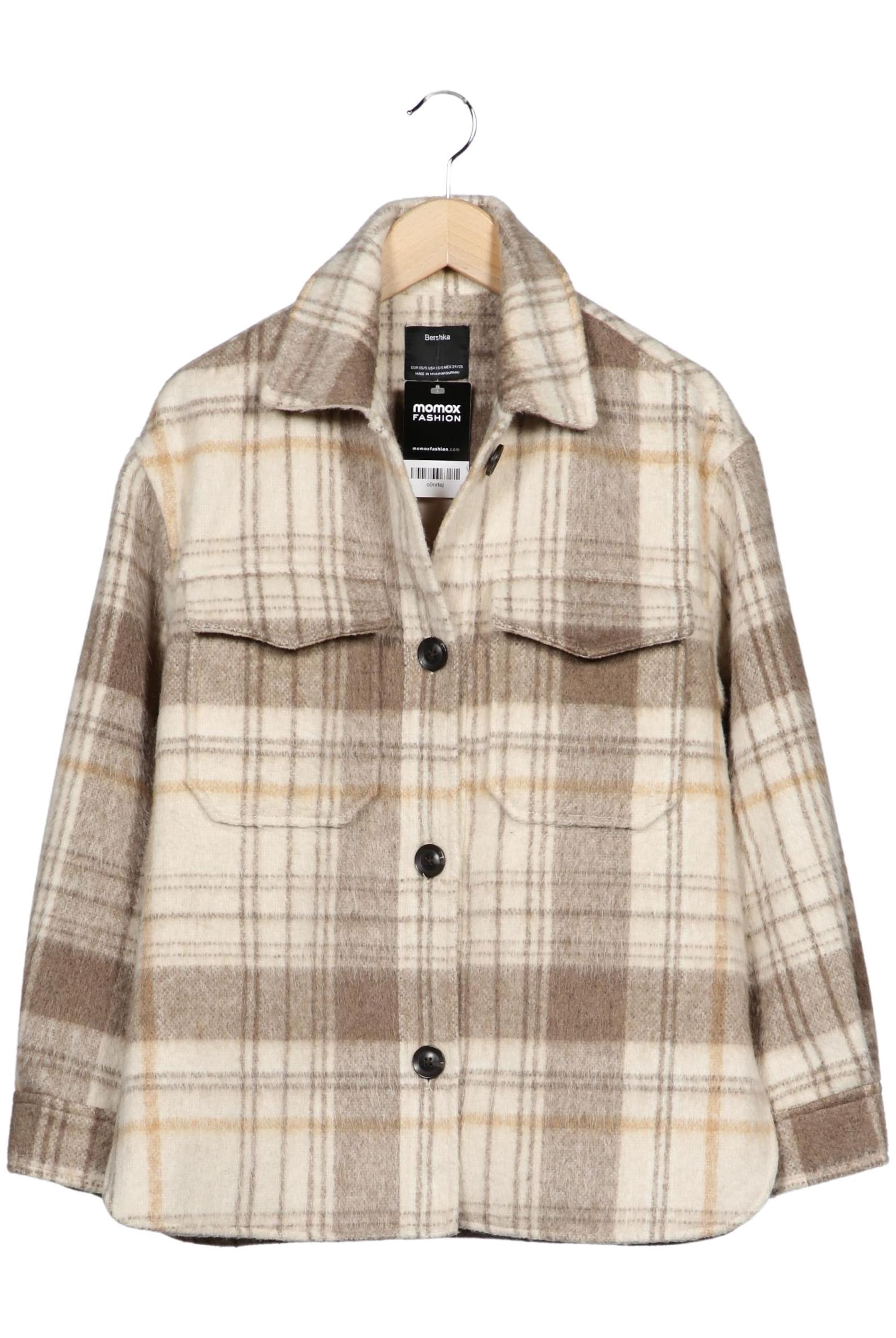 Bershka Jacket & Coat in XS in Beige: front