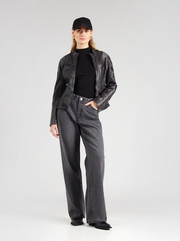 Kings Of Indigo Wide leg Jeans 'JOAN' in Zwart