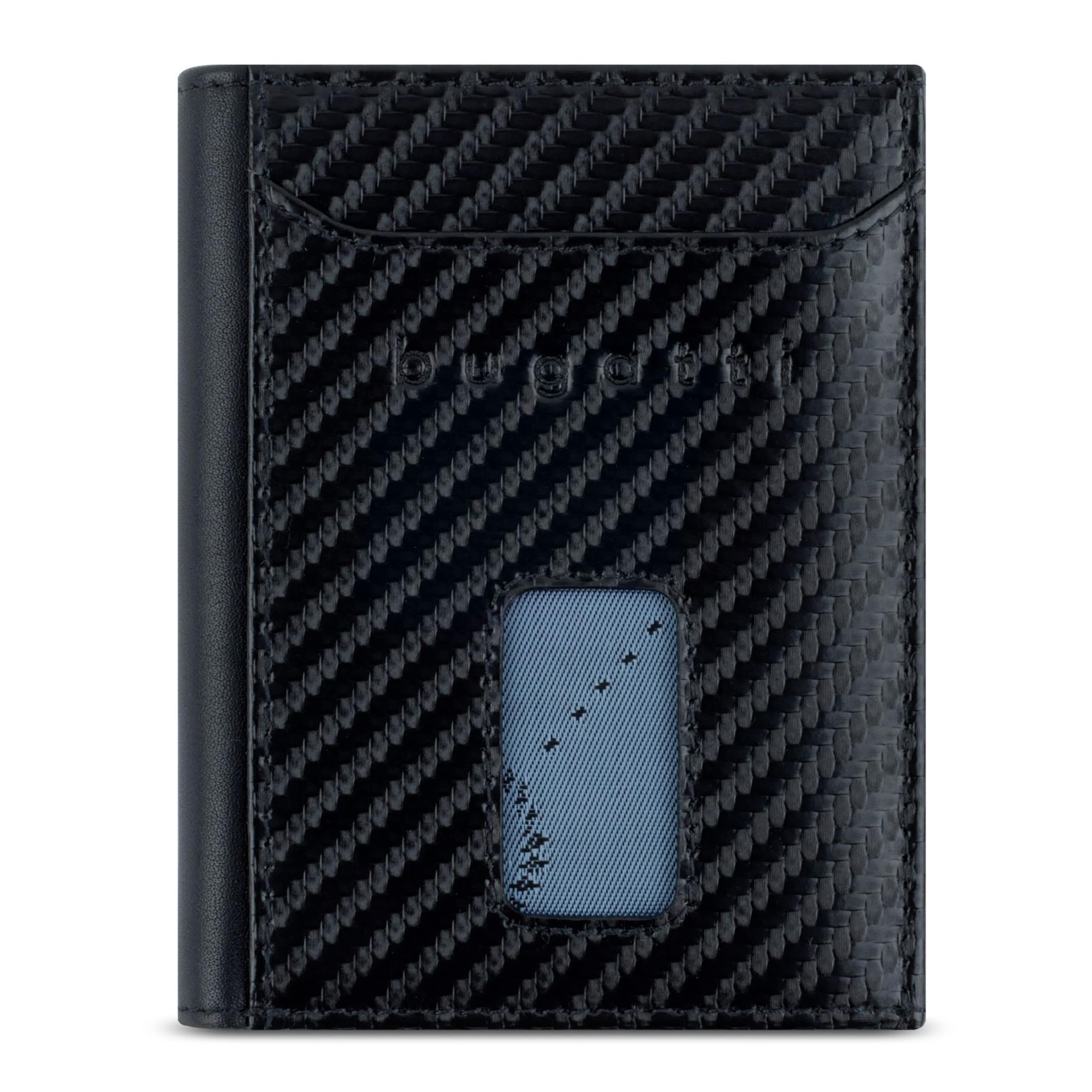 bugatti Wallet in Black: front