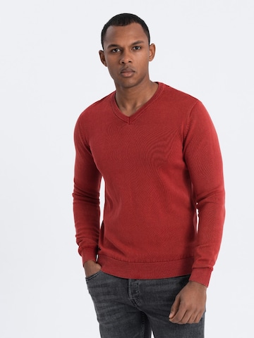 Ombre Pullover 'OM-Swos-0108' in Rot: Vorderseite