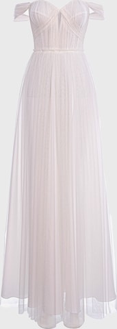 Robe de soirée acob a porter en blanc : devant