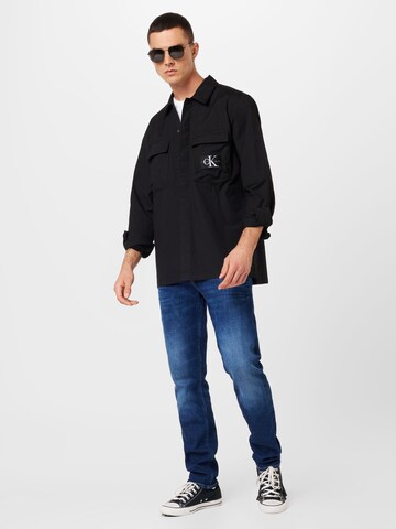 Calvin Klein Jeans Pohodlné nošení Košile 'Utility' – černá