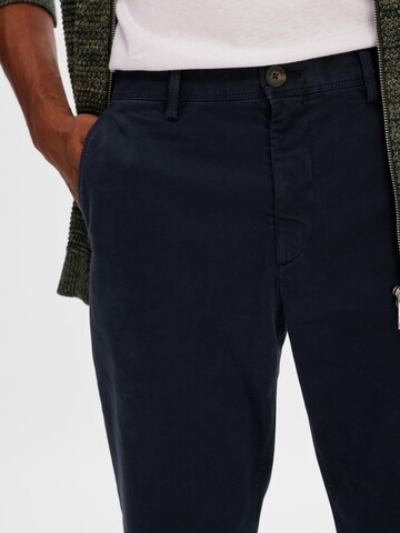 Coupe slim Pantalon chino SELECTED HOMME en bleu