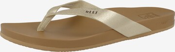 REEF Teenslipper 'Cushion' in Goud: voorkant